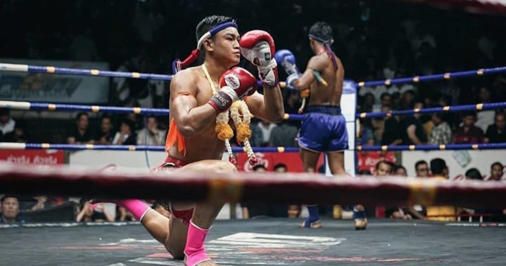 Muay Thai fighters performing Wai Kru Ram Muay