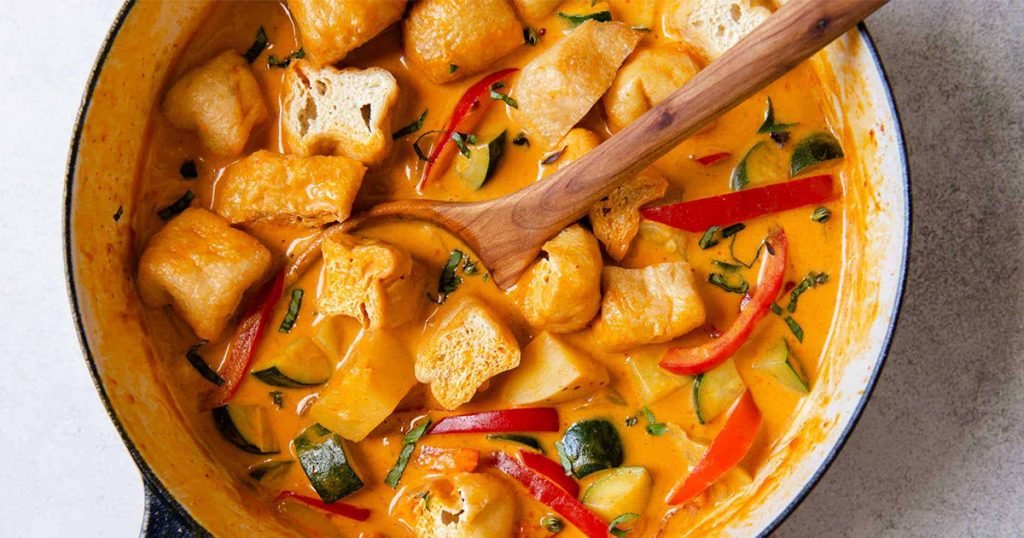 Thai Green and Red Vegetable Curry with Tofu